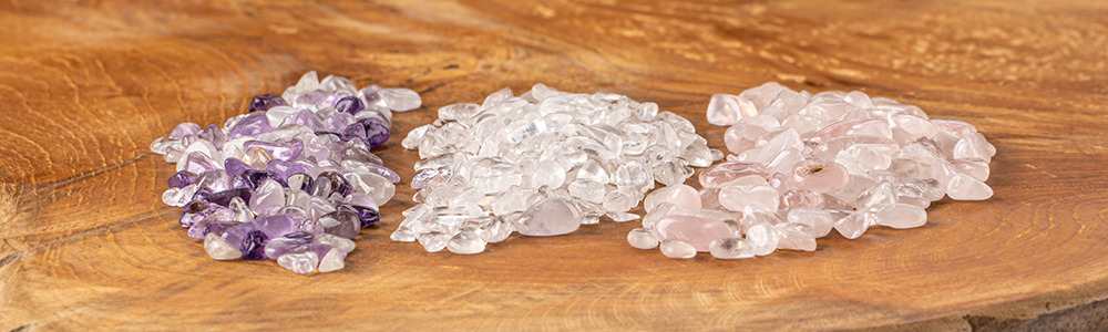 Rosenquarz / Bergkristall / Amethyst Rosenquarz / Bergkristall / Amethyst